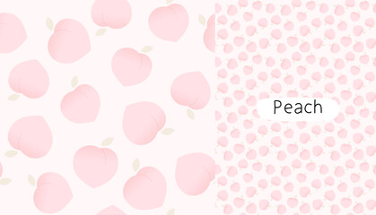Peach seamless pattern design template.