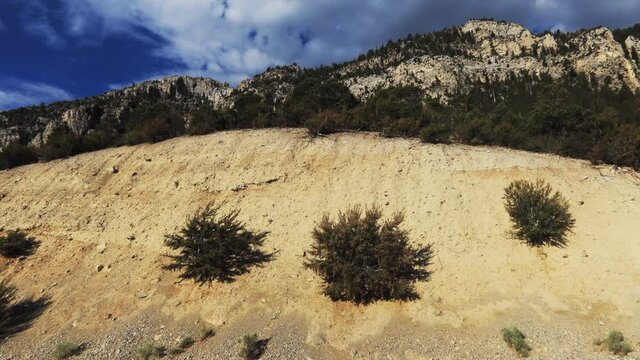 Mount Charleston Nevada under dramatic blue sky