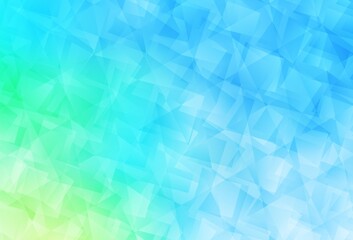 Light Blue, Green vector gradient triangles template.