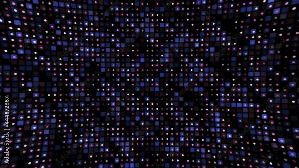 Poster a seamless loop animated mosaic of abstract violet square tiles. background with simple motion graph