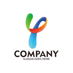 Initial letter Y logo template, Creative logo design