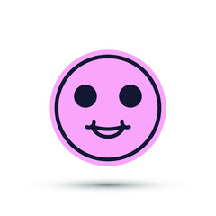 Isolated vector illustration of facial expression on white background.