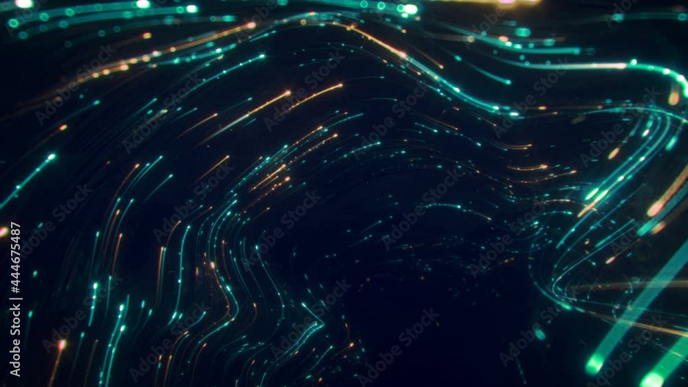 Poster futuristic portal. magic sci-fi teleport. 3d render seamless loop animation
