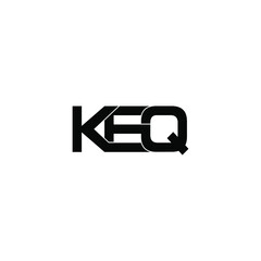 keq initial letter monogram logo design
