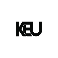 keu initial letter monogram logo design