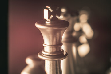 Black king on a chessboard