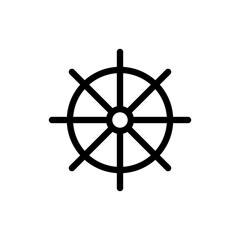 Ship steering wheel icon