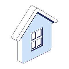Home sign. Vector 3d line isometric, color web icons, new flat style. Creative design idea and elements for infographics.