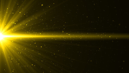 Fototapeta na wymiar Gold particle flare background for background concept