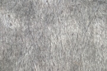The texture of gray fur. Fur product