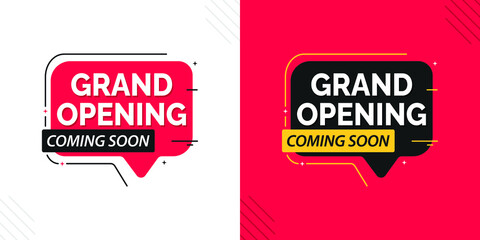 Grand opening. coming soon banner template.