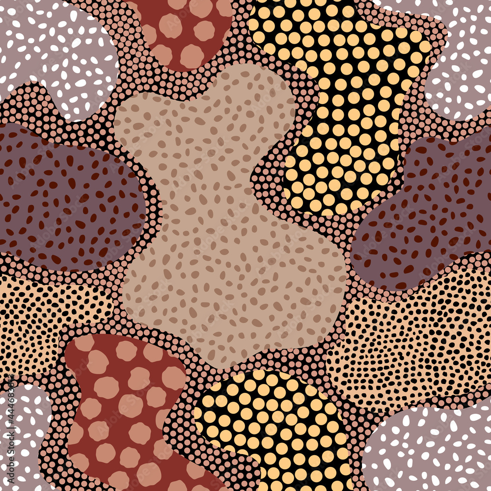Poster tribal style patchwork pattern. vector image