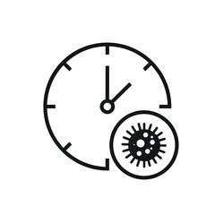 Coronavirus incubation period icon design vector illustration