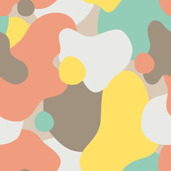 Abstract simple fluid geometric elements seamless pattern