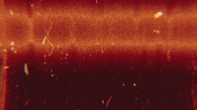 Sepia, red colored film noise or grain texture. Retro template. Opacity or screen mode usage for overlay your video. Negative film. Scratched strip. Old fashion tape animation 4K. Vintage film effects