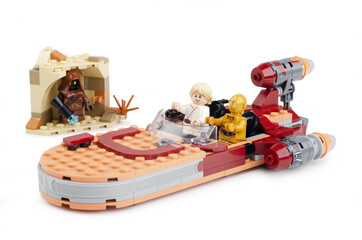 Naklejka premium Lego Star Wars - Luke Skywalker's Landspeeder