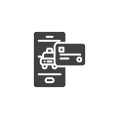 Taxi payment service vector icon