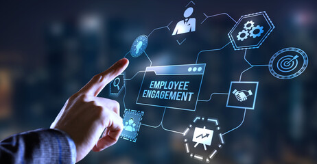 Internet, business, Technology and network concept. Employee engagement