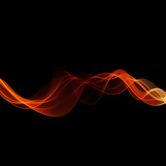 Abstract shiny color gold transparent wave design element