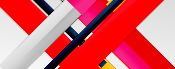 Obraz premium Color abstract lines trendy geometric background for business or technology presentation, internet poster or web brochure cover, wallpaper