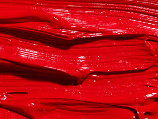 Texture of red oil paint