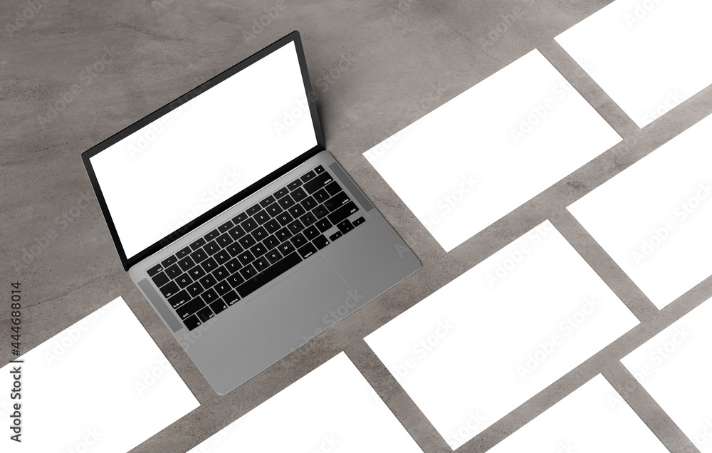 Poster isolated devices mockup - 3d rendering.
