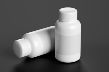 Mock up view of a vitamin container - 3d rendering