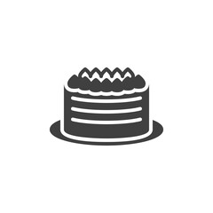 Meringue cake vector icon