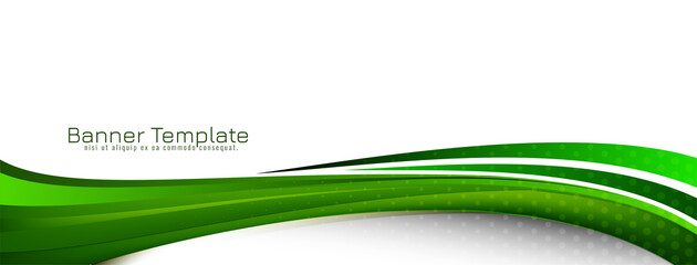 Modern elegant green wave style design banner template © Tamarindarts