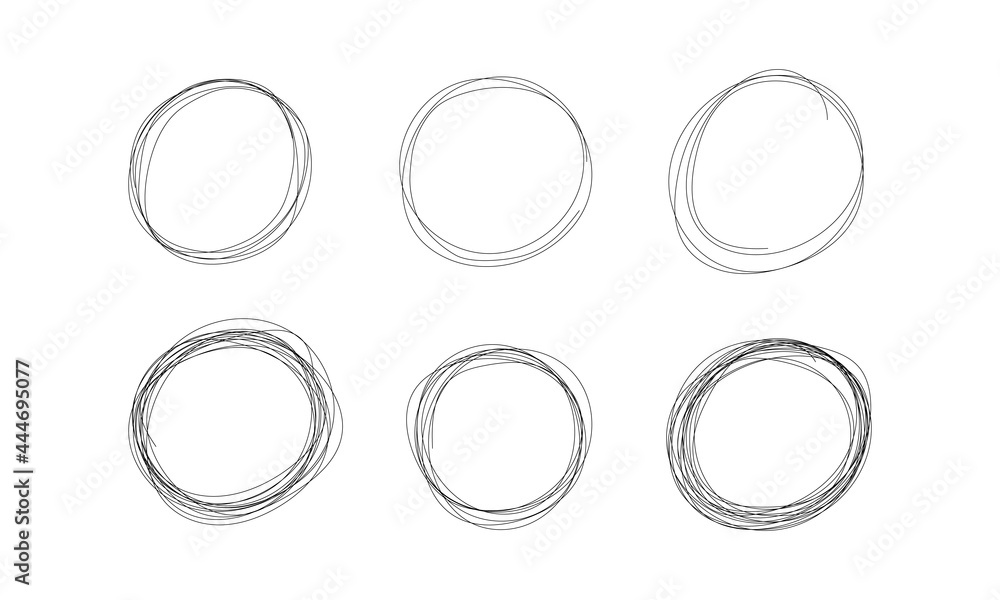 Poster highlight circle scribble frame - ink pen scrawl border for emphasis and highlighting text or import