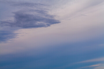 Blue sky and cirrus clouds, can be used as background.