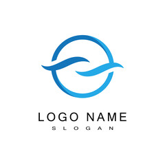 Water wave icon vector illustration design logo