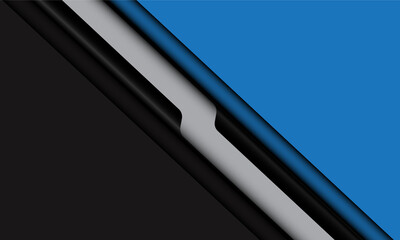 Abstract blue black grey line shadow slash design modern futuristic background vector illustration.