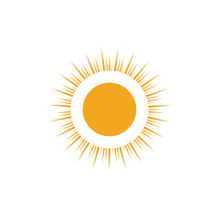 summer beach coast island, sea ocean with birds and summer sun rays logo design inspiration