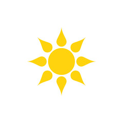 summer beach coast island, sea ocean with birds and summer sun rays logo design inspiration