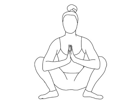 yoga, malasana, garland pose