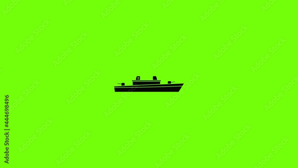 Poster Ship military icon animation