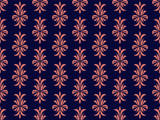 Golden yellow pattern on blue background Contemporary modern style abstract pattern design. For fabric patterns and more