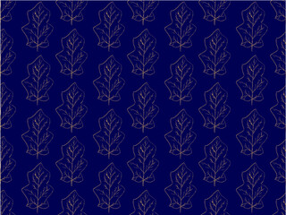 Golden yellow pattern on blue background Contemporary modern style abstract pattern design. For fabric patterns and more