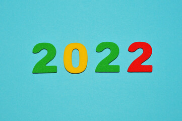 Happy New Year 2022. figures for preparing for the holiday.