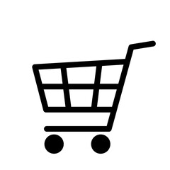 flat icon of shopping cart for websites. flat vector illustration © Higher than clouds