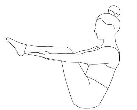 yoga, navasana, modified boat pose