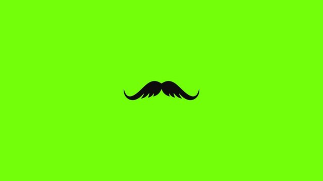 Cutting mustache icon animation
