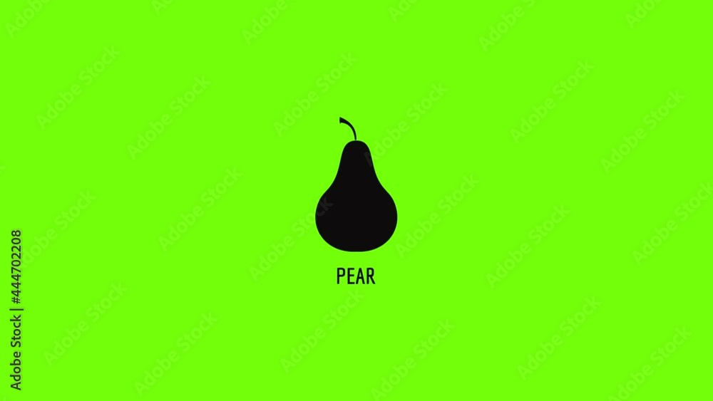 Poster pear icon animation