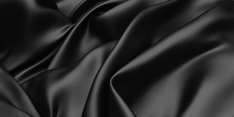 Abstract background luxury cloth waves. dark wavy soft wrinkled fabric