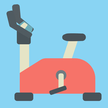 recommend clip art: シンプルでかわいいフィットネスバイクのイラスト