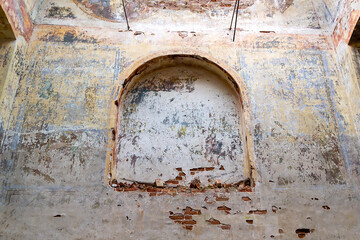 interior of the destroyed Orthodox church