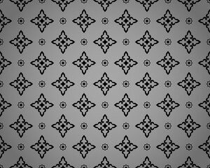 Abstract geometry pattern in Arabian style. Seamless vector background. Black and gray graphic ornament. Simple lattice graphic design