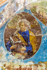 wall painting inside an abandoned Orthodox church