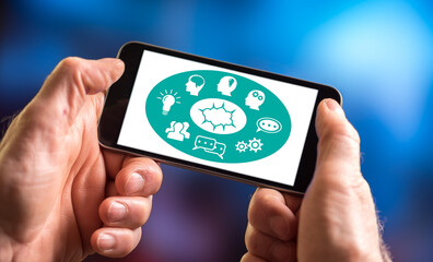 Brainstorming concept on a smartphone